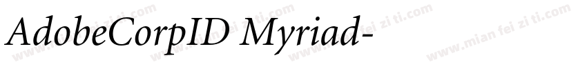 AdobeCorpID Myriad字体转换